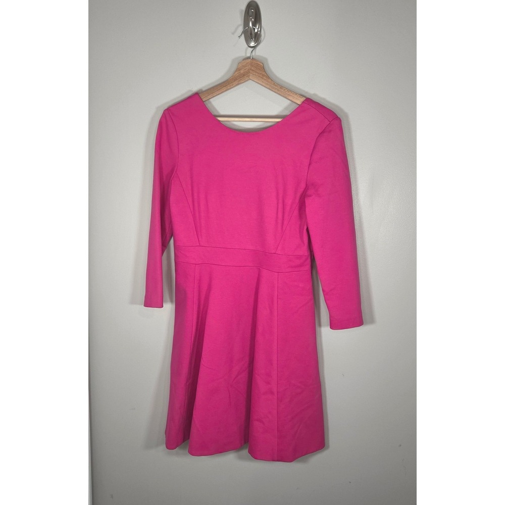 Kate Spade Ponte Flirty Bow Back Dress Fancy Meeting You Here Pink Size 8